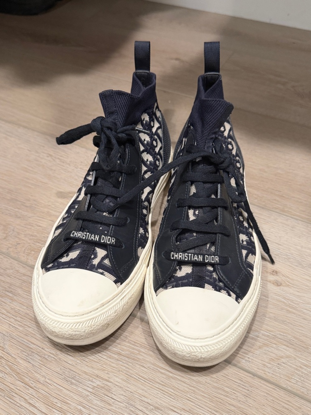 Christian Dior Women’s Navy High Top Sneakers